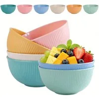 TUWENA Müslischale 6 Stück Unzerbrechliche Müslischalen,Frühstücksschüsseln, Salatschalen, (6-tlg), BPA frei, mikrowellenfest & spülmaschinenfest & wiederverwendbare