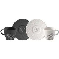Villeroy & Boch Espressotasse Manufacture Rock - Mickey Mouse Espressotasse m. Untere 4tlg, Premium Porcelain