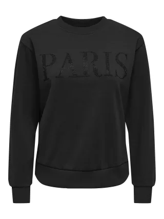 JDY - JDYPARIS L/S EMB SWEAT JRS NOOS Black - Gr. - L