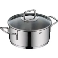 Silit Bratentopf Extra Cook, mit Glasdeckel, Edelstahl 18/10 (2-tlg), SiliTherm Universalboden, induktionsgeeignet, spülmaschinengeeignet