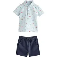Next Shirt & Shorts Kurzärmeliges Polo-Shirt und Shorts im Set (2-tlg)