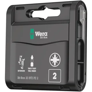 Wera Bit-Box 20 BTZ PZ, PZ 2 x 25 mm, 20-teilig - 05057761001