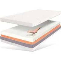 Visco-Matratze TM Viscomaxx 700, 20cm hoch Klimaband Top Modell mit 7 Zonen Stützkern, Matratzen Perfekt, 20 cm hoch, Matratze mit Viscokern, 6cm plus 14cm Kaltschaum Stützkern in 7 Zonen