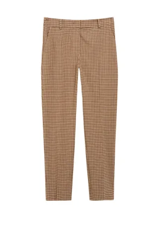 comma - Hose mit Karomuster braun - Gr. - 38