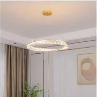 Eurohandisplay LED Deckenleuchte LED Pendelleuchte große Kristall Fernbedienung Lichtfarbe einstellbar, LED fest integriert, Warm- bis Kaltweiß, Nicht zutreffend