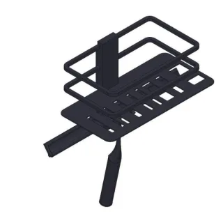 Giese Piano Duschkorb 30766-14 Halter für Rasierer + Wischer, schwarz matt