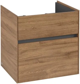 Villeroy & Boch Collaro Waschbeckenunterschrank, 2 Auszüge, 554 x 546 x 444 mm, Kansas Oak C00800RH