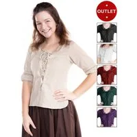 Metamorph Kostüm Kurzarm Mittelalterbluse - Valeria, Eine luftige Bluse mit schönen Spitzenverzierungen!