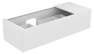 Keuco Waschtischunterschrank Edition 11 31163,1 Front-Auszug, Bel., cashmere/Glas cashmere, 31163180 31163180100