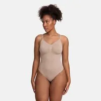 cfab (creamy fabrics) Shaping-Body Bodysuit Sculpting Shapewear mit String-Beige-L (1-tlg)