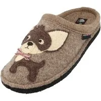 Haflinger Flair Chihuahua Pantoffeln aus gewalkter Wolle Hundemotiv Unisex Hausschuh