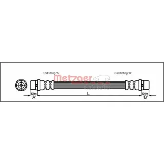 Metzger Bremsschlauch vorne Audi A4 A6 Skoda VW Passat