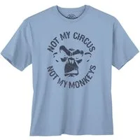 Iron Stitch Print-Shirt Iron Stitch Übergröße T-Shirt Not my Circus hellblau