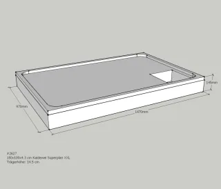 Neuesbad Wannenträger für Kaldewei Superplan XXL 150x100x4,3 SD21056