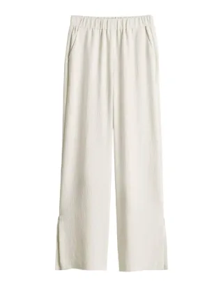 OPUS PANTS - Marlenehose - Mucia moss beige - Gr. - 38