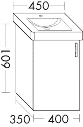 Burgbad WTU zu Ker. Sys30 PG1 Aqua 601x400x350 Eiche Dekor Baumwolle, WYTD040LF6919 WYTD040LF6919