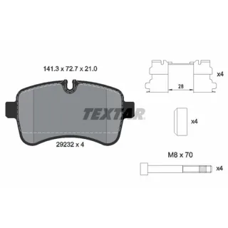 Textar Zubeh?r f?r Bremsbacken BMW 1er 2er 3er 4er 5er 6er 7er 8er X1 Z1 Z3 Z8