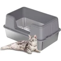 GarveeMore Katzentoilette Katzentoilette aus Edelstahl für Katzen