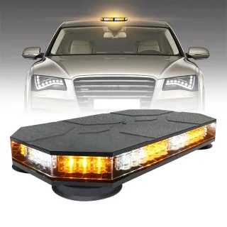 Diamond-shaped Car Roof Warning Light 42 LED Roof Top Strobe With Controller For Truck Ambulance Snow Plow Magnetic Moun