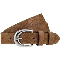 Tamaris Ledergürtel 2,5 cm breit, gemustert, Doppelschnalle
