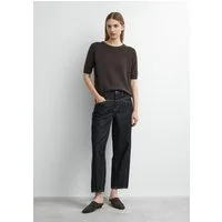 comma Weite Jeans Jeans-Hose LIV - Dark Denim mit Barrel Leg