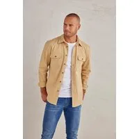 John Devin Langarmhemd Overshirt aus reiner Baumwolle, mit aufgesetzten Taschen