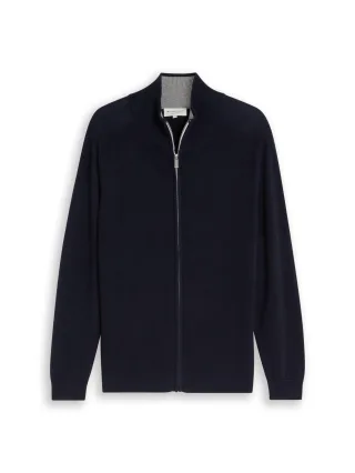 Tom Tailor - Strickjacke aus Baumwolle sky captain blue - Gr. - XXL