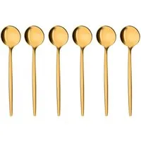 GRÄWE Kaffeelöffel (6 Stück), Kaffeelöffel Provence, 6-teilig, gold, Edelstahl