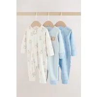 Next Schlafoverall Babyschlafanzüge mit Zweiwege-RV, 3er-Pack (3-tlg)
