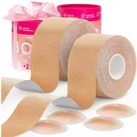 Hommler Set: Klebe-BH Tape Brust Klebeband und Nippelpads (2-tlg)