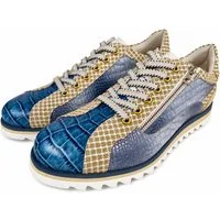 Lorenzi Lorenzi-9634-Serauta Sneaker Handgefertigt in Italien, Designer Sneaker, Kalbsleder