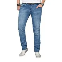 Alessandro Salvarini Straight-Jeans Herren Regular Slim – Stretch Denim 5-Pocket Klassische Jeans mit Elasthan und bequemer Passform