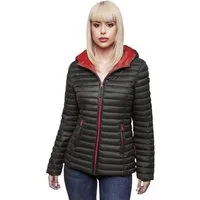 Marikoo Steppjacke Marikoo Asraa Damen Steppjacke B857 Übergangsjacke mit kontrastfarbendem Reißverschluss