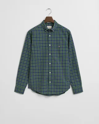 GANT - Regular Fit Classic Popeline Hemd mit Karomuster forest green - Gr. - XXXL