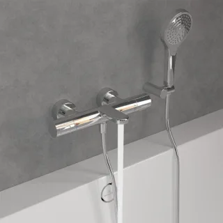 Villeroy & Boch Universal Taps & Fittings Wannenthermostat TVT00000100061 rund, Wandmontage, chrom