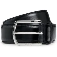 BOSS Ledergürtel Claus-Tx-St_Sz35 mit Logo-Gravur am Verschluss