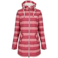 Regenliebe Regenmantel Friesennerz Regenjacke halblang gestreift, wasserdicht winddicht