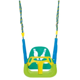 3-in-1 Babyschaukel mit 30x40x35 cm - Verstellbarer Kindersitz witterungsbeständig & sicher - Schaukelspaß für Garten und Kinderzimmer - Wickey