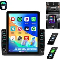 ESSGOO 9.7'' Carplay Für BMW E46 3er 318 320 325 M3 Autoradio Android 15 GPS Autoradio (RDS, 4+64GB(optional), Digitalradio (DAB), FM, USB- und Type-C, Carplay Android Auto Bluetooth EQ USB GPS Navi WIFI Touchscreen)