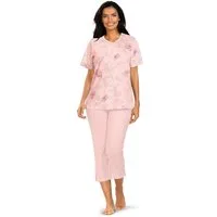 comtessa Schlafanzug Dreamy breeze (Set, 2 tlg., 2-teilig) Damen Pyjama 2-teilig 7/8 Hose Baumwolle große Größen