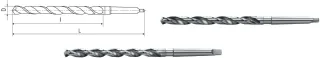 ELMAG HSS Co5-Spiralbohrer mit Morsekegel DIN 341 - 72100