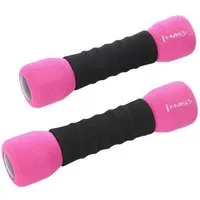 HMS Kurzhantel Fitness CM06 weiche (2x1kg) schwarz/pink