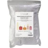 Monster24 Stumpenkerze Paraffinwachs Pastillen für Kerzen Kerzenwachs (1 kg), weiß