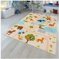 TT Home Teppich Kinderzimmer, Rechteckig, Höhe: 4 mm, Kinderzimmerteppich Teppich Junge Mädchen Kinderteppich Baby Rutschfes