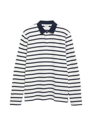 s.Oliver - Polo-Shirt weiß/blau - Gr. - M