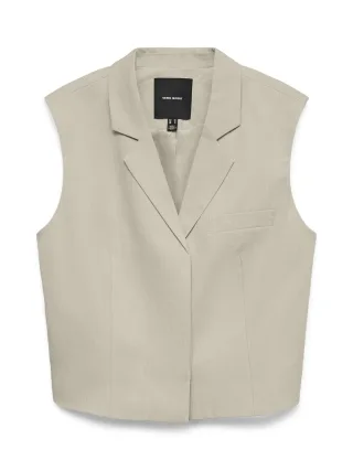 VERO MODA - VMNILLE SL WAISTCOAT Oatmeal - Gr. - 44