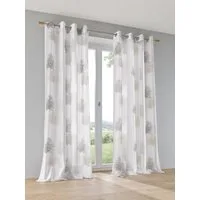 Kutti Vorhang Belinda (1 St), Ösen, halbtransparent, Ausbrenner, Gardine, halbtransparent, Ausbrenner, bedruckt, Viskose-Polyester
