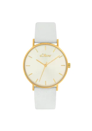 s.Oliver - Uhren creme/gold - Gr. - 22