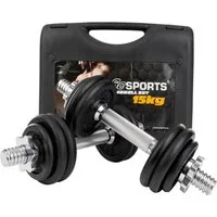 ScSPORTS® Kurzhantel Kurzhantel Set mit Koffer 15 - 20 kg