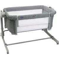 Chicco Beistellbett Next2Me Magic Evo Dark Grey, mit Schaukelmodus, inklusive Transporttasche